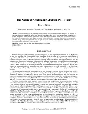 The Nature of Accelerating Modes in PBG Fibers