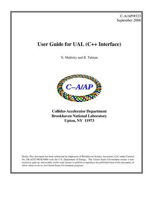User Guide for UAL (C++ Interface)