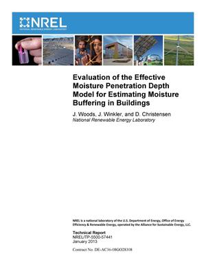 Evaluation of the Effective Moisture Penetration Depth Model for Estimating Moisture Buffering in Buildings