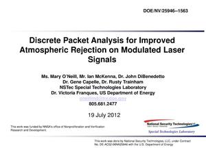 Discrete Packet Analysis for Improved Atmospheric Rejection on Modulated Laser Signals
