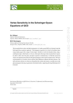 Vertex Sensitivity in the Schwinger-Dyson Equations of QCD