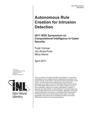 Autonomous Rule Creation for Intrusion Detection