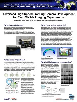 Advanced High-Speed Framing Camera Development for Fast, Visible Imaging Experiments
