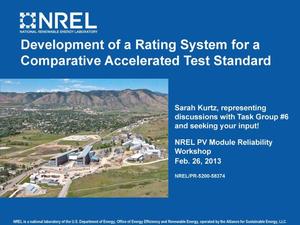 Development of a Rating System for a Comparative Accelerated Test Standard