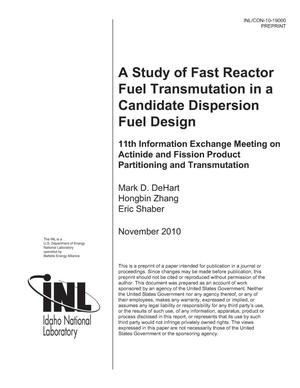 A Study of Fast Reactor Fuel Transmutation in a Candidate Dispersion Fuel Design