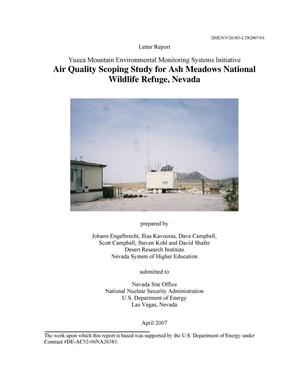 Air Quality Scoping Study for Ash Meadows National Wildlife Refuge, Nevada