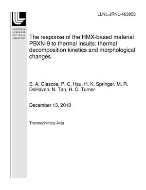 The response of the HMX-based material PBXN-9 to thermal insults: thermal decomposition kinetics and morphological changes