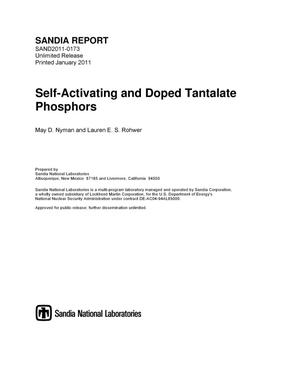 Self-activating and doped tantalate phosphors.