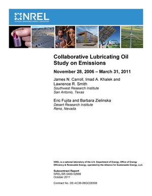 Collaborative Lubricating Oil Study on Emissions: November 28, 2006 - March 31, 2011