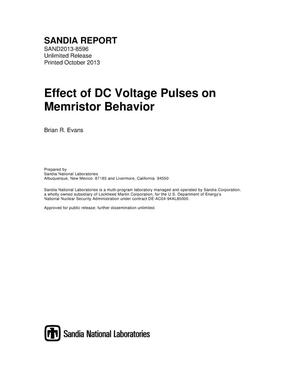 Effect of DC voltage pulses on memristor behavior.
