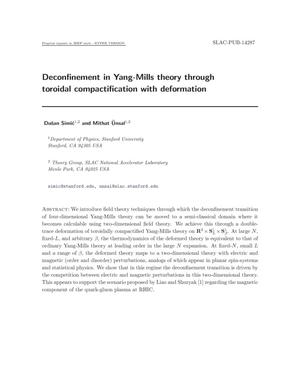 Deconfinement in Yang-Mills Theory through Toroidal Compactification