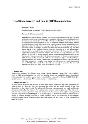 Extra Dimensions: 3D and Time in PDF Documentation