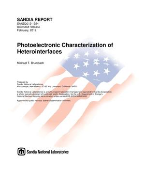 Photoelectronic characterization of heterointerfaces.