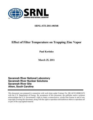 EFFECT OF FILTER TEMPERATURE ON TRAPPING ZINC VAPOR