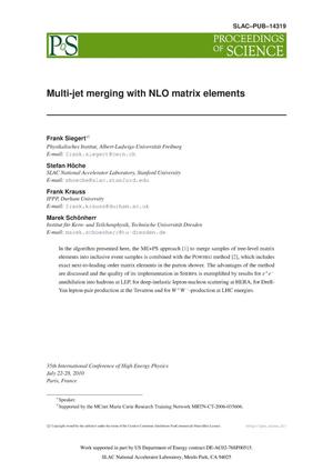 Multi-jet Merging with NLO Matrix Elements