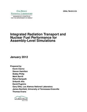 Integrated Radiation Transport and Nuclear Fuel Performance for Assembly-Level Simulations