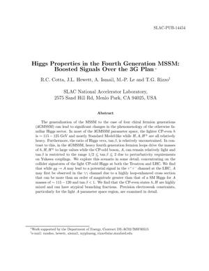 Higgs Properties in the Fourth Generation MSSM: Boosted Signals Over the 3G Plan