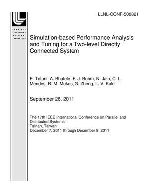 Simulation-based Performance Analysis and Tuning for a Two-level Directly Connected System