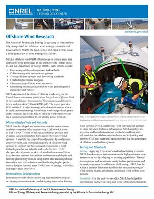 Offshore Wind Research (Fact Sheet)