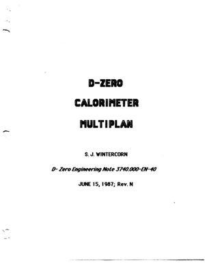 D-Zero Calorimeter Multiplan