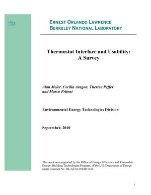 Thermostat Interface and Usability: A Survey