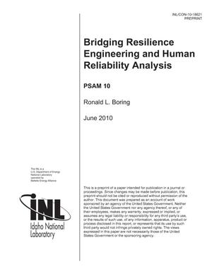 Bridging Resilience Engineering and Human Reliability Analysis