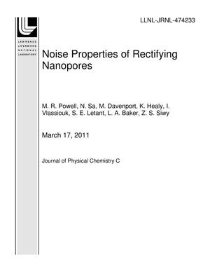 Noise Properties of Rectifying Nanopores