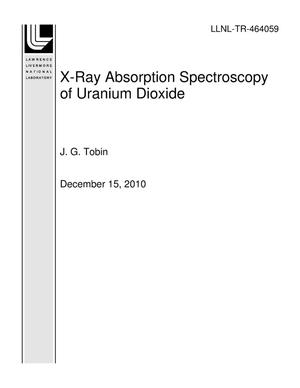 X-Ray Absorption Spectroscopy of Uranium Dioxide