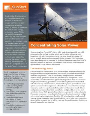 Concentrating Solar Power (Fact Sheet)