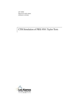 CTH simulation of PBX-9501 Taylor tests /