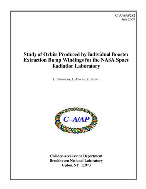 Study of Orbits Produced by Individual Booster Extraction Bump Windings for the NASA Space Radiation Laboratory