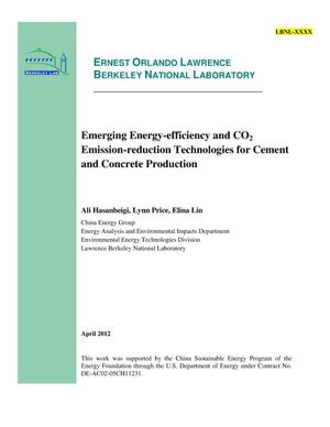 Emerging Energy-efficiency and CO{sub 2} Emission-reduction Technologies for Cement and Concrete Production