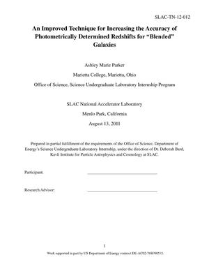 An Improved Technique for Increasing the Accuracy of Photometrically Determined Redshifts for ___Blended___ Galaxies