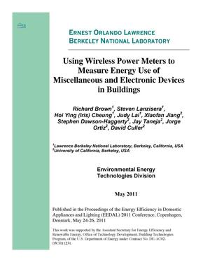 Using Wireless Power Meters to Measure Energy Use of Miscellaneous and Electronic Devices in Buildings