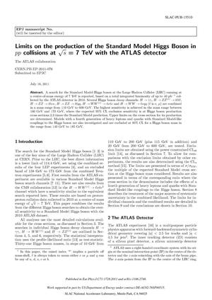 Limits on the Production of the Standard Model Higgs Boson in $Pp$ Collisions at $\sqrt{s}=7$ TeV with the ATLAS Detector