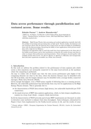 Data Access Performance Through Parallelization and Vectored Access: Some Results