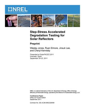 Step-Stress Accelerated Degradation Testing for Solar Reflectors: Preprint