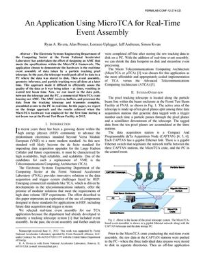 An application using Micro TCA for real-time event assembly