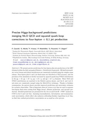 Precise Higgs-background Predictions: Merging NLO QCD and Squared Quark-loop Corrections to Four-lepton + 0,1 Jet Production