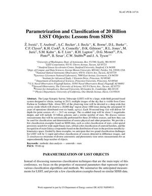 Parametrization and Classification of 20 Billion LSST Objects: Lessons from SDSS