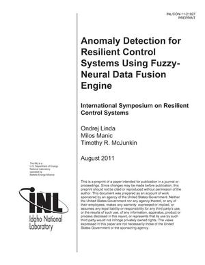 Anomaly Detection for Resilient Control Systems Using Fuzzy-Neural Data Fusion Engine