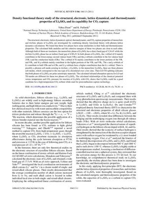 Density functional theory study of the structural, electronic, lattice dynamical, and thermodynamic properties of Li4SiO4 and its capability for CO2 capture