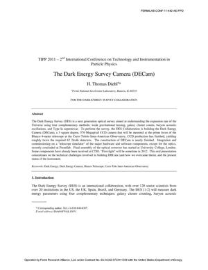 The Dark Energy Survey Camera (DECam)