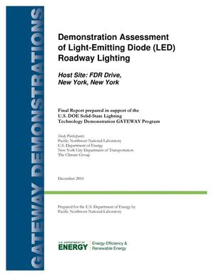 Demonstration Assessment of Light-Emitting Diode Roadway Lighting on the FDR Drive in New York, New York