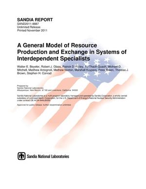 A general model of resource production and exchange in systems of interdependent specialists.