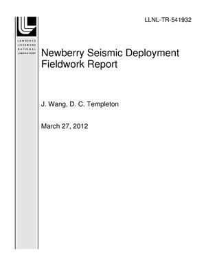 Newberry Seismic Deployment Fieldwork Report