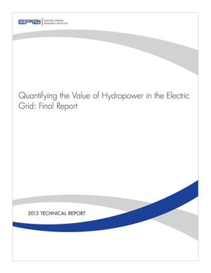 DOE: Quantifying the Value of Hydropower in the Electric Grid