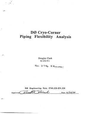 D0 Cryo-Corner Piping Flexibility Analysis
