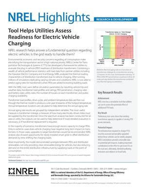 Tool Helps Utilities Assess Readiness for Electric Vehicle Charging (Fact Sheet)