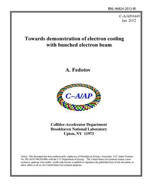 Towards demonstration of electron cooling with bunched electron beam